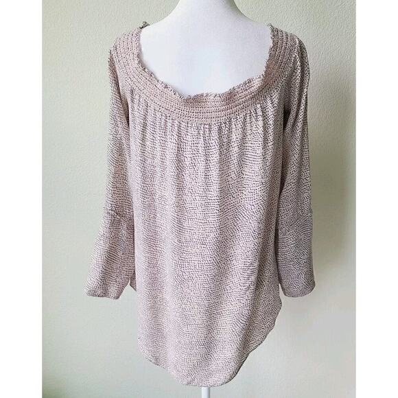 Derek Lam 10 Crosby Blouse Sz 8 Button Sleeve 100% Silk Whimsy Cottagecore Pink - Picture 7 of 11